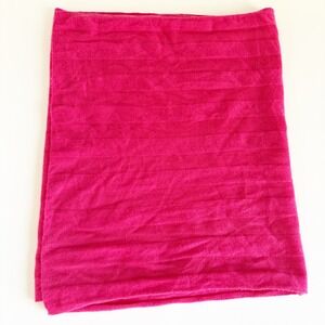 Martin + Osa Womens Hot Pink 100% Cashmere Ribbed‎ Knit Luxury Wrap Scarf OS